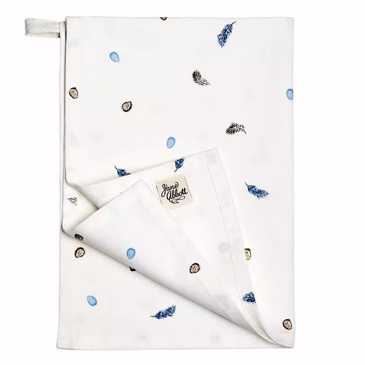 Tea Towel - Feather and Egg 