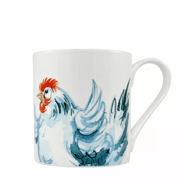 Fine Bone China Dancing Hen Mug Jane Abbott